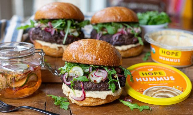 Add Some Flavor To Your Burger With HOPE Hummus!