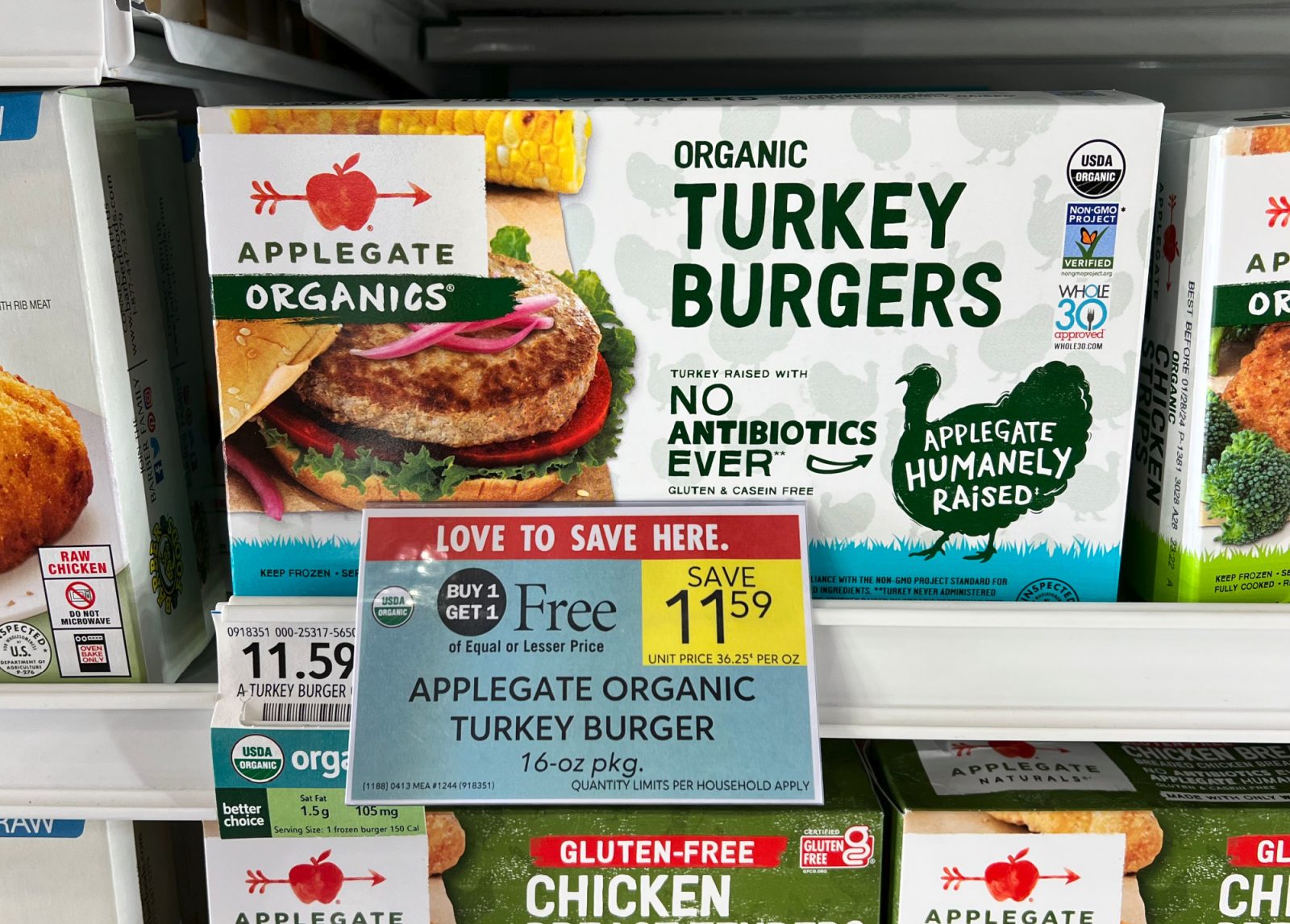 Get The Boxes Of Applegate Organic Turkey Burgers For Just 4.80 At