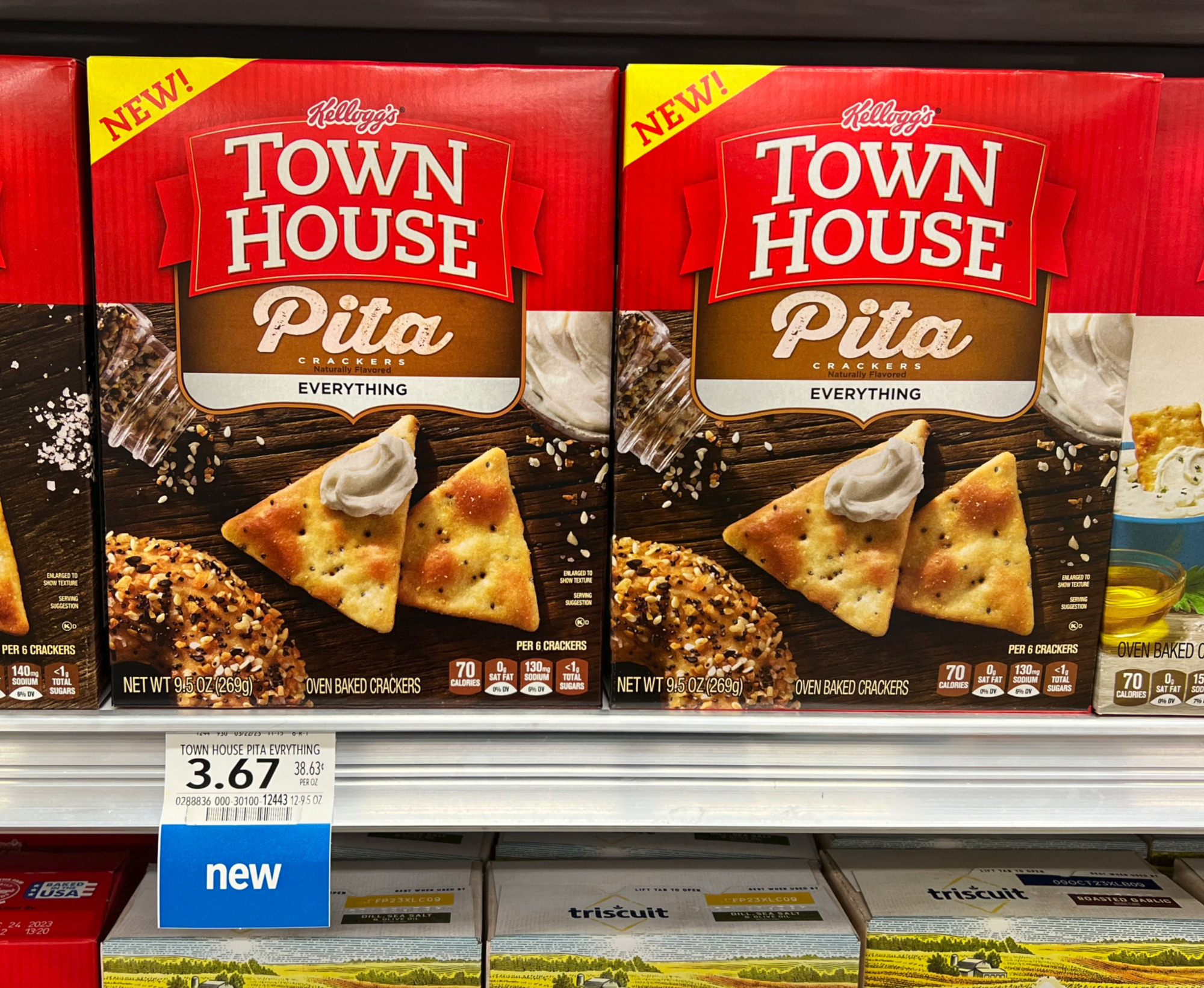 Get The Boxes Of Kellogg’s Town House Pita Everything Crackers For Just