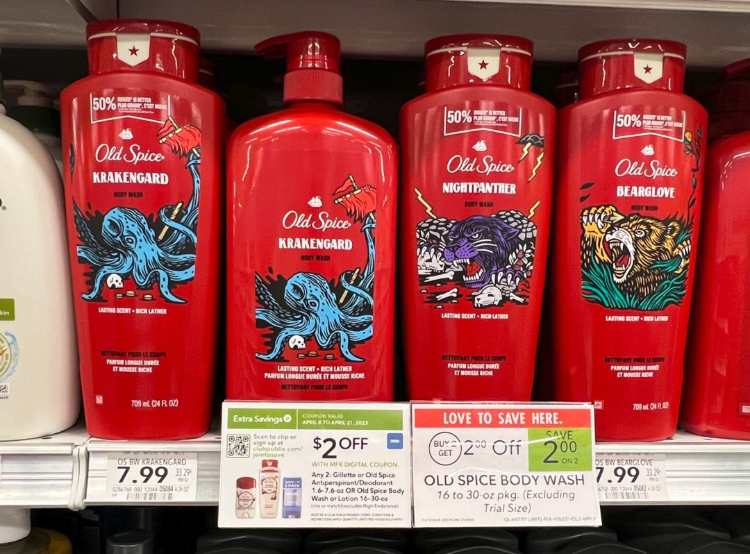 Old Spice Body Wash As Low As 3.99 At Publix (Regular Price 7.99