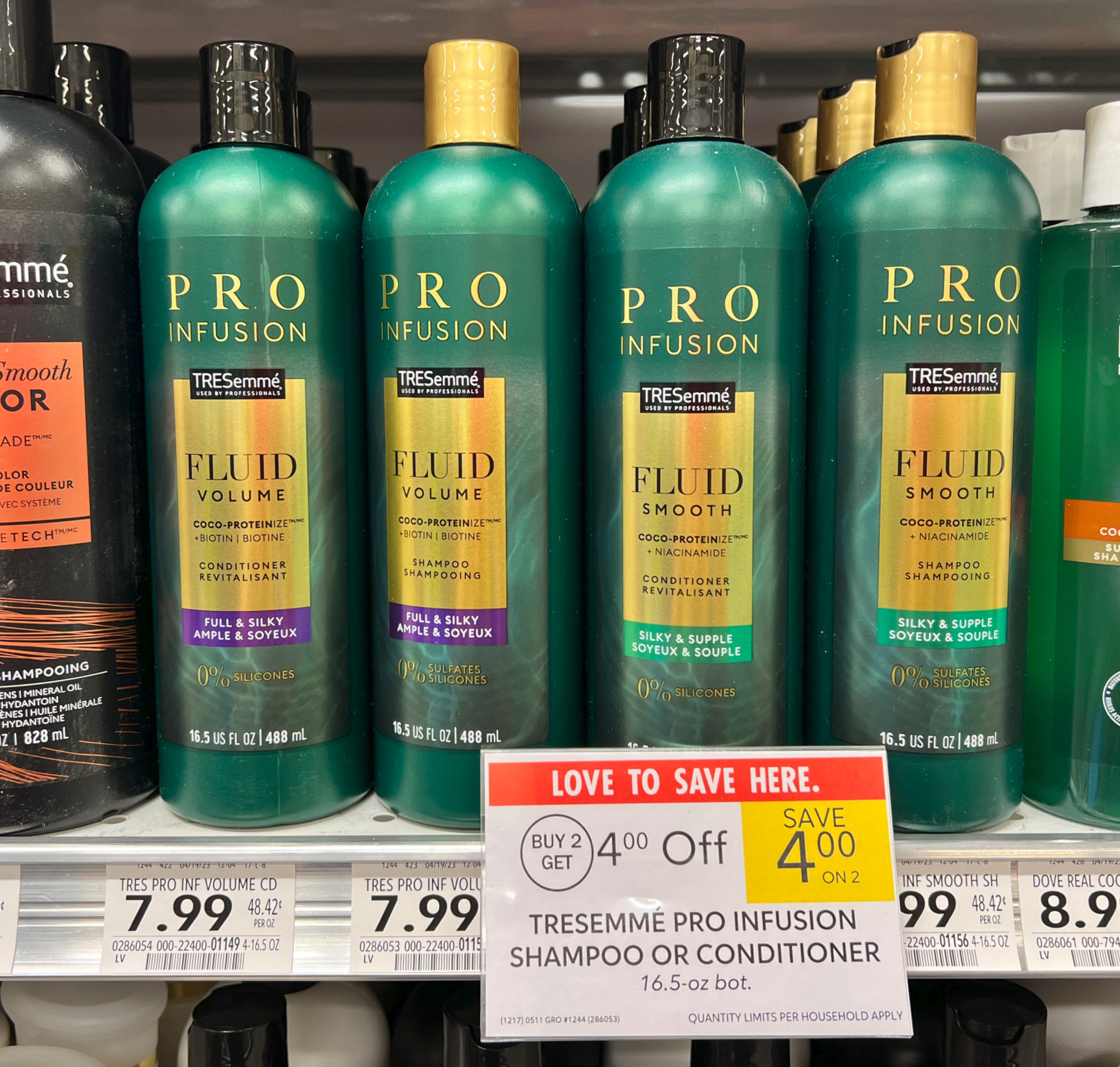 TRESemme Pro Infusion Shampoo And Conditioner Just 3.99 Per Bottle At Publix (Regular Price 7.
