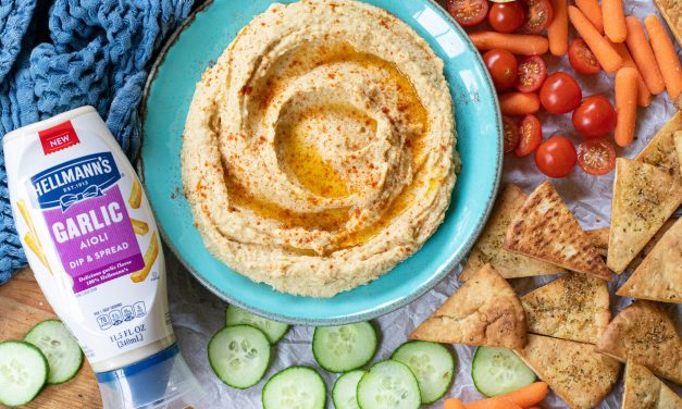 Grab Big Savings On Hellmann’s Garlic Aioli And Make A Batch Of Garlic Hummus!