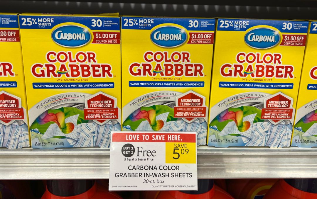 Carbona InWash Color Grabber Sheets Just 1.80 At Publix iHeartPublix