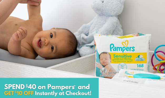 Stock Up And Score BIG Savings – Spend $40 On Pampers And Get $10 Off Instantly At Checkout