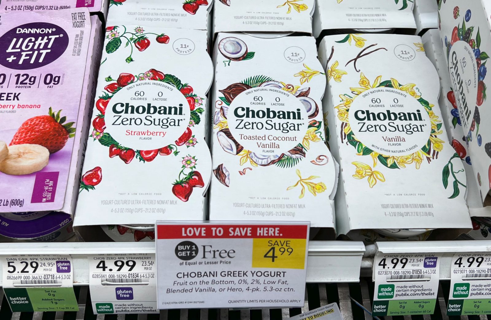 Chobani Zero Sugar Yogurt 4Pack Just 2 At Publix iHeartPublix