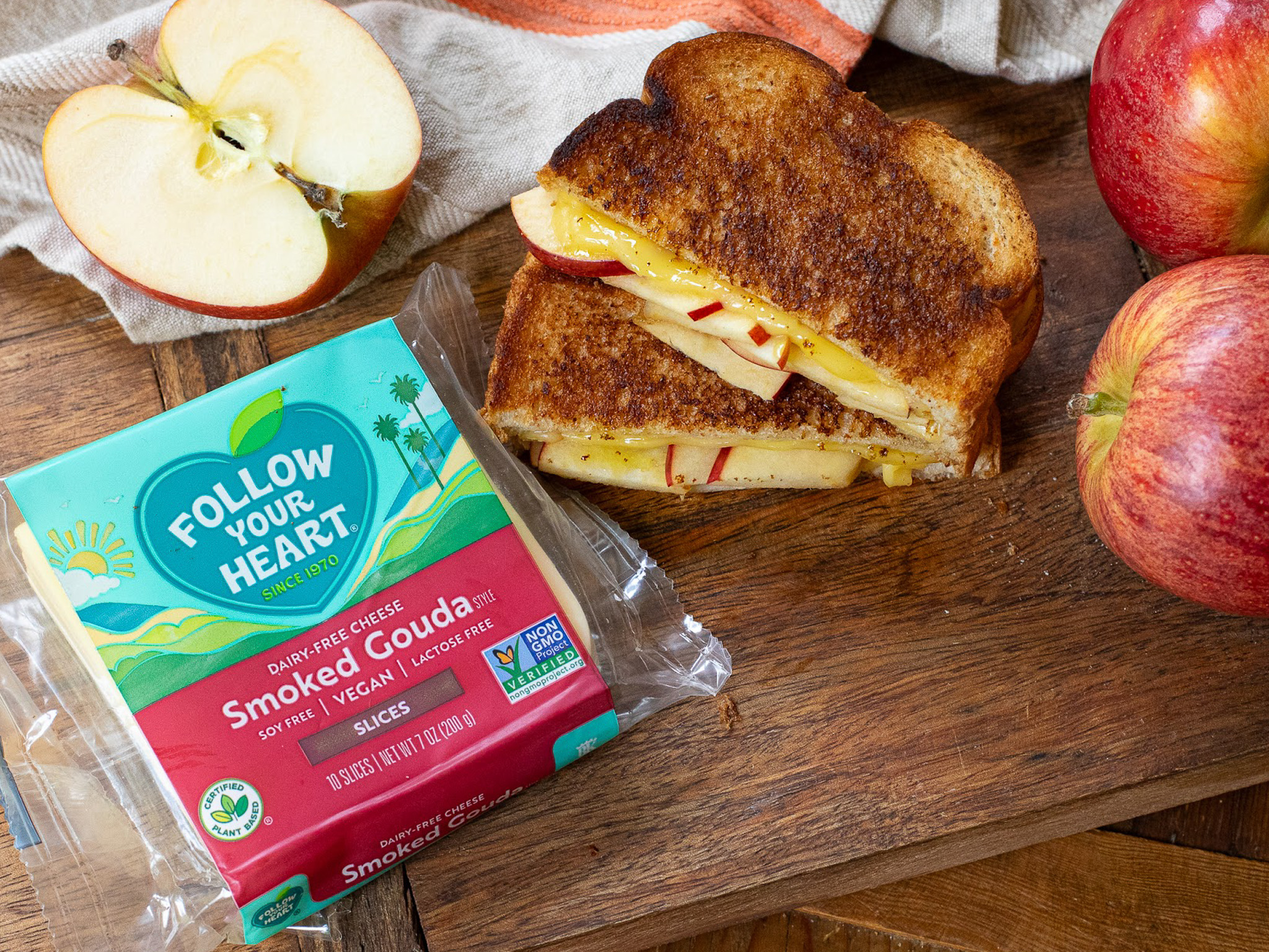 Follow Your Heart Apple Gouda Sandwich