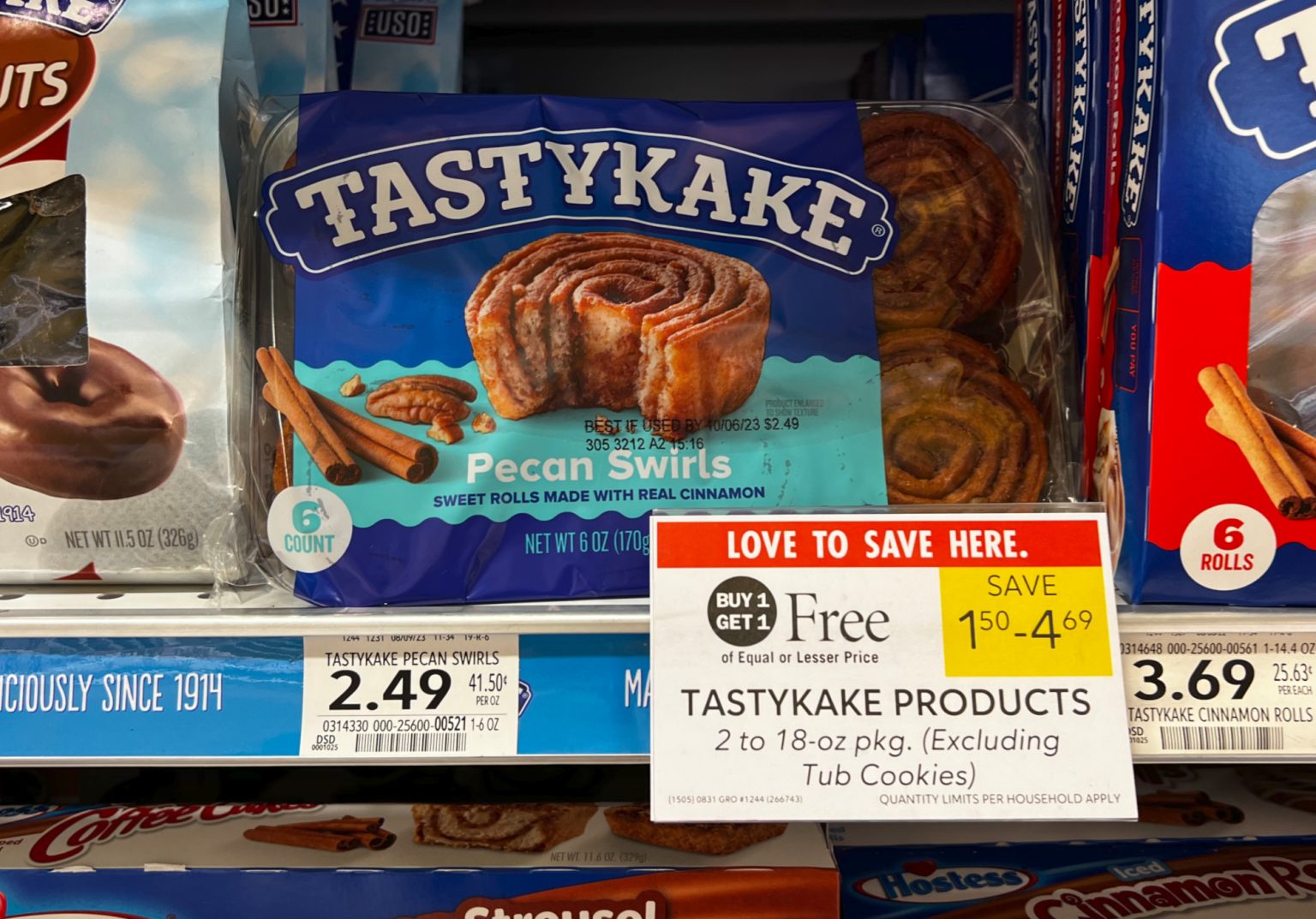 Tastykake Ibotta For The Publix BOGO Sale Get Pecan Swirls As Low As