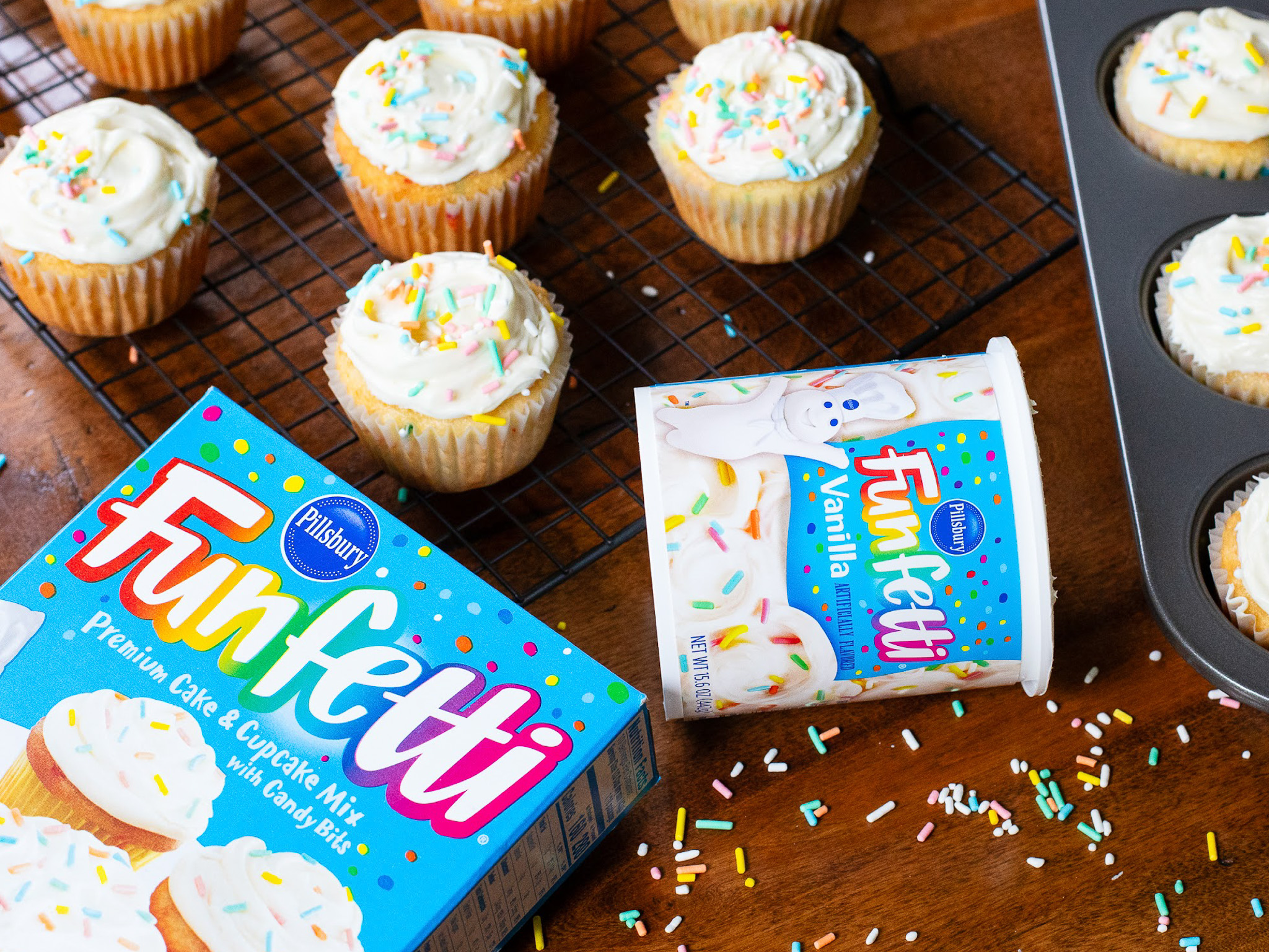 PIllsbury Funfetti Cake frosting