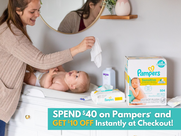 Save $10 On Select Pampers Products Including Pampers Wipes – Stock