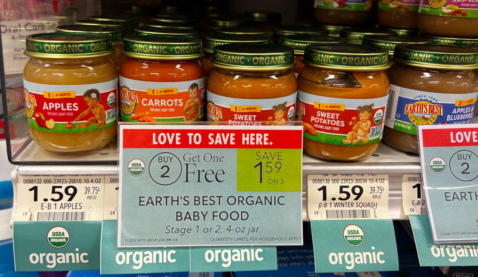 Earth’s Best Organic Baby Food As Low As 73¢ Per Jar At Publix