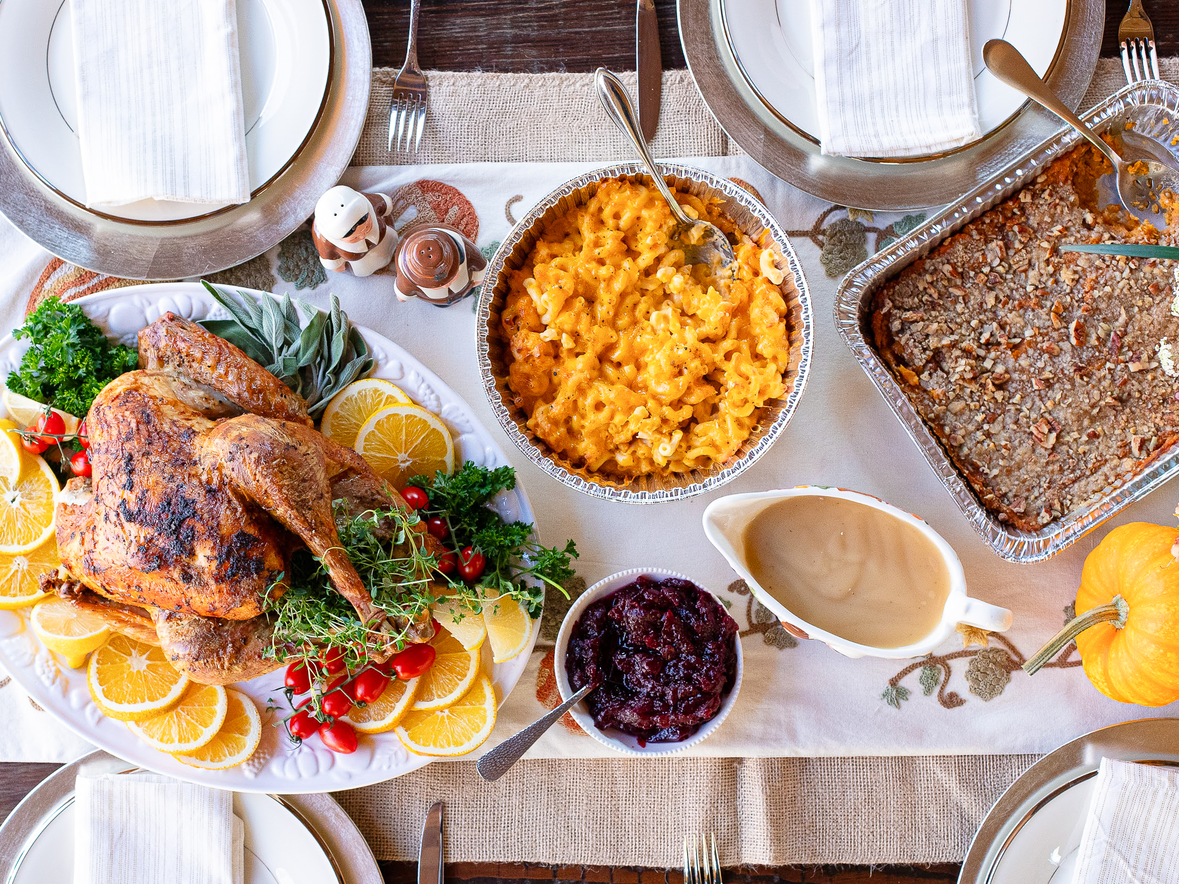 EZ foil table thanksgiving