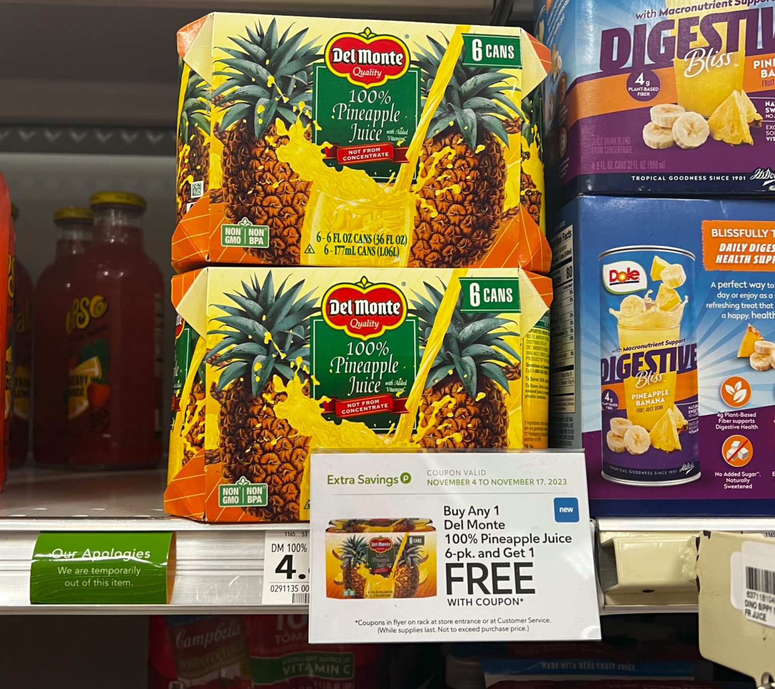 Del Monte 100 Pineapple Juice Packs Just 2.25 At Publix iHeartPublix