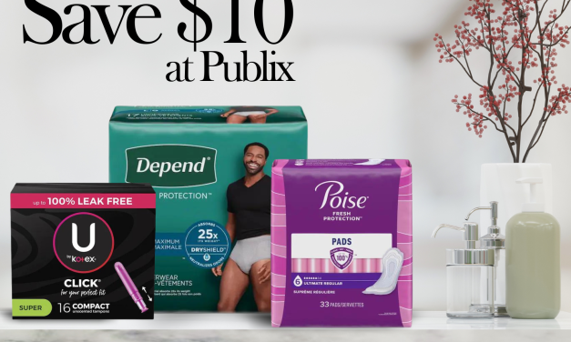 Save $10 On U by Kotex, Poise And Depend Products At Publix – Stock Your Cart!