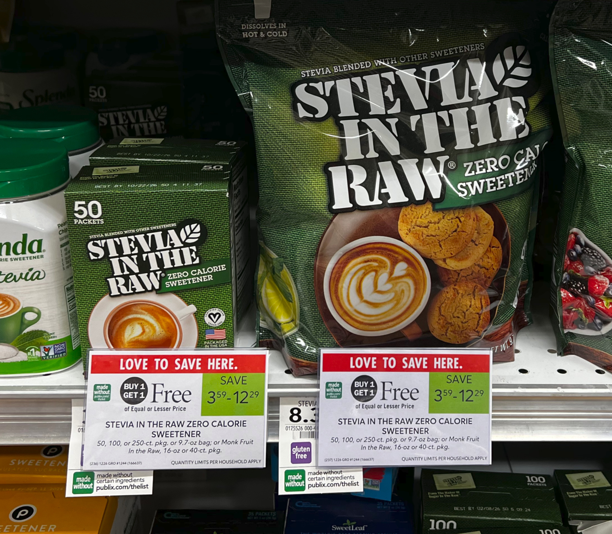 Stevia In the Raw Zero Calorie Sweetener Bags As Low As 3.20 At Publix