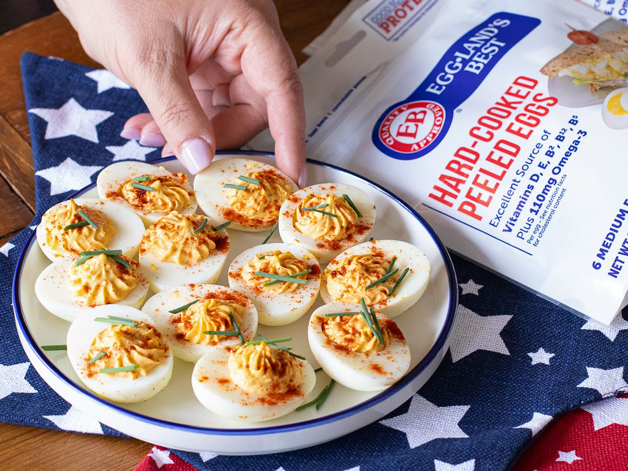 Eggland’s Best Hard Cooked Peeled Eggs- Deviled Eggs