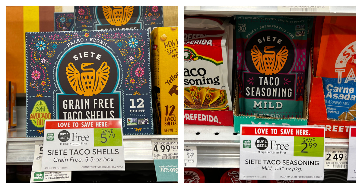 Get Siete Taco Shells As Low As 90¢ At Publix (Seasoning Packets Just