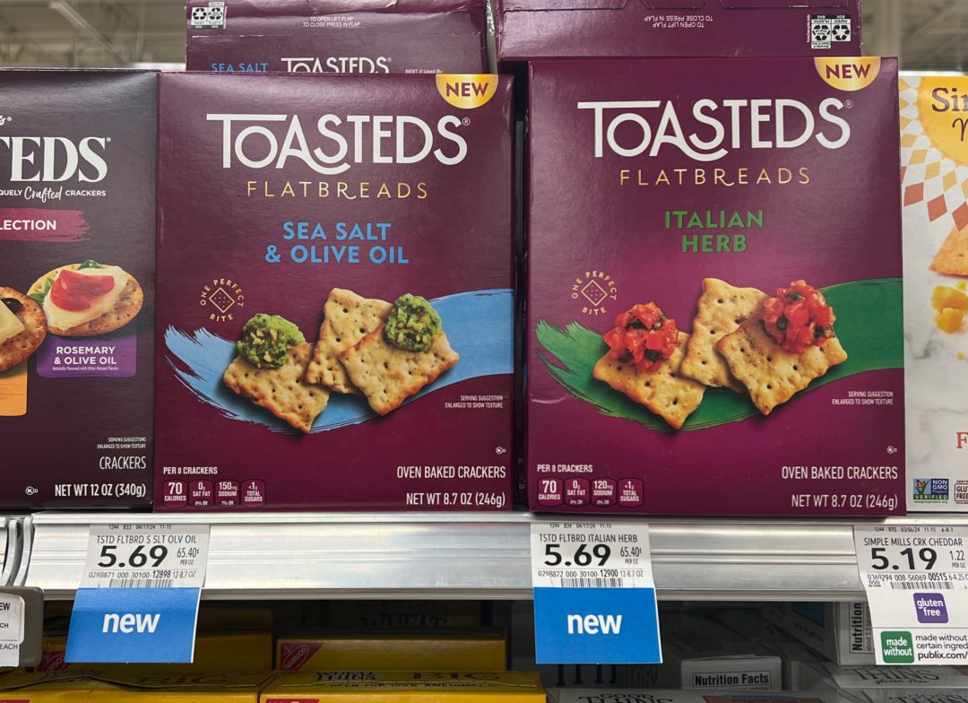 Toasteds Flatbreads As Low As 69¢ At Publix (Regular Price 5.99