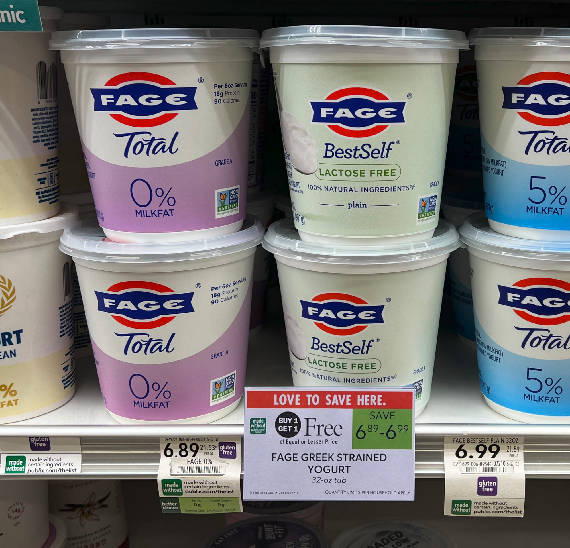 Big Tubs Of Fage BestSelf Lactose Free Yogurt Just 2.50 At Publix