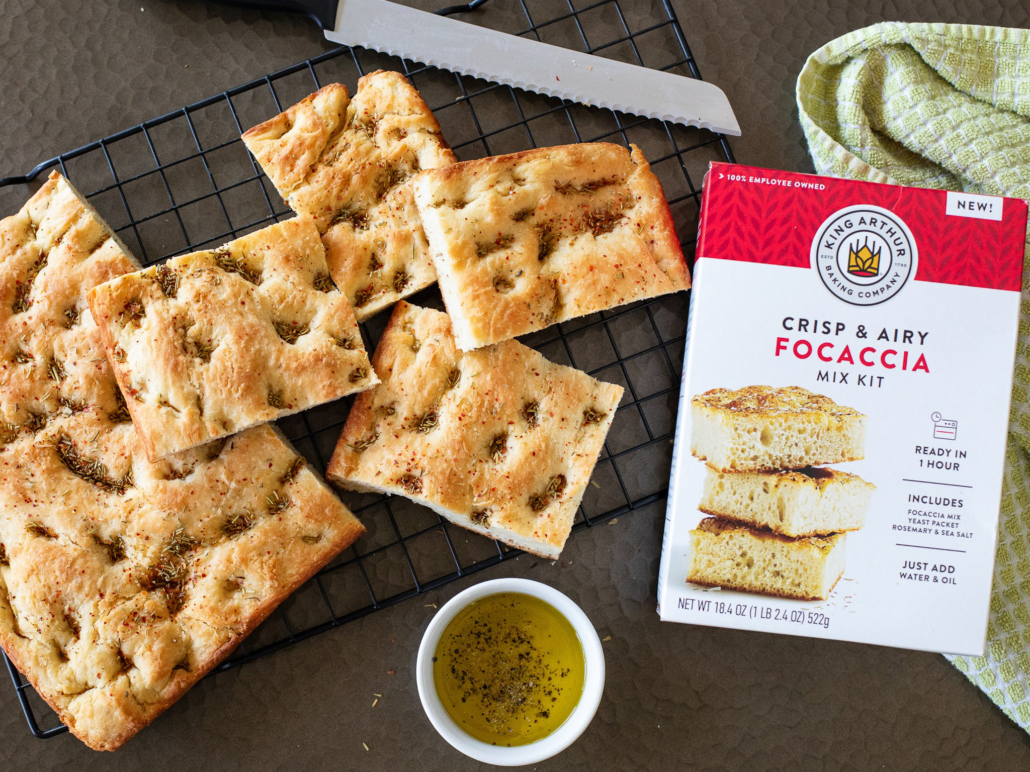 King Arthur Baking Mix Focaccia