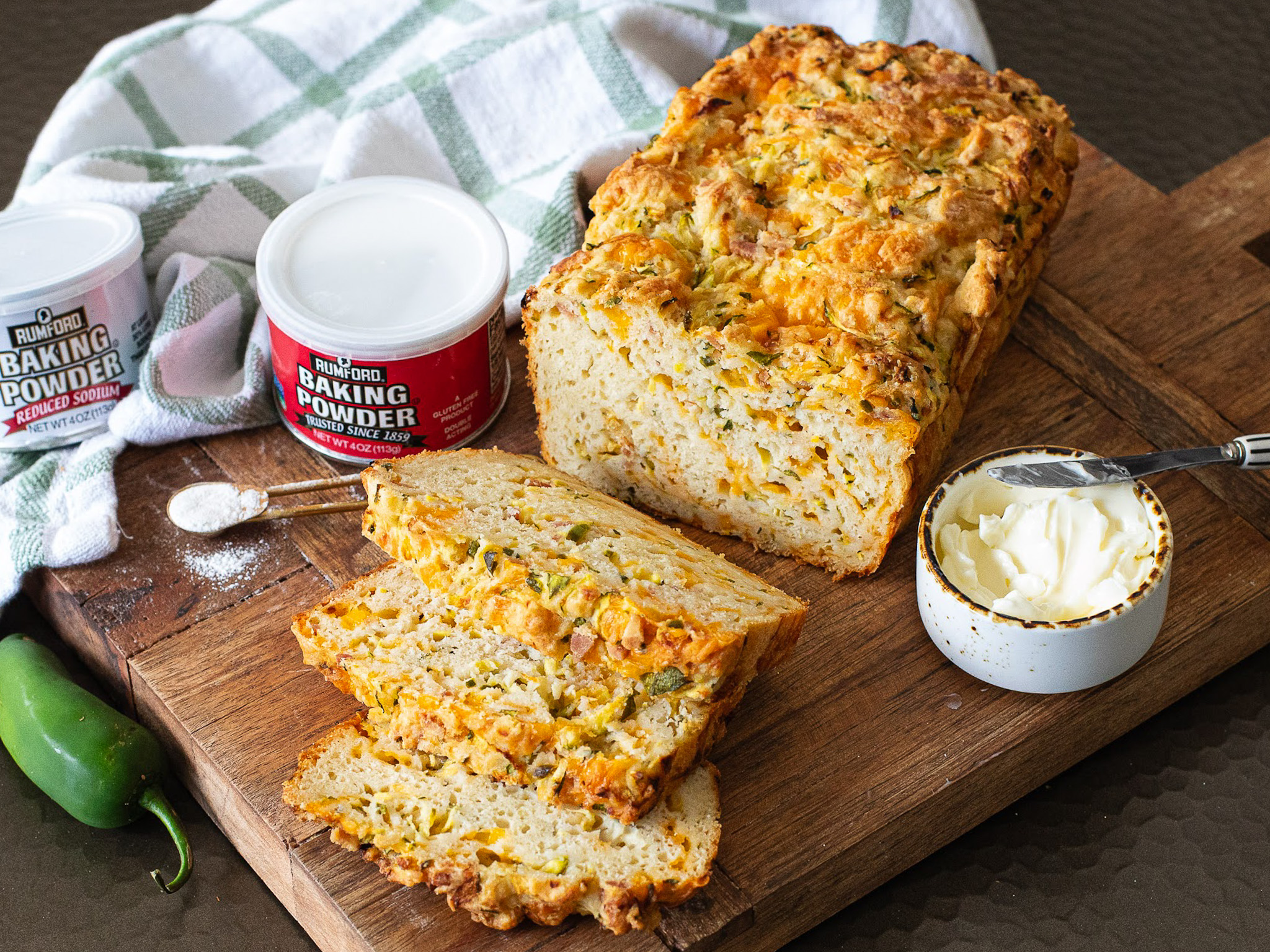 Bacon Cheddar Zucchini Loaf