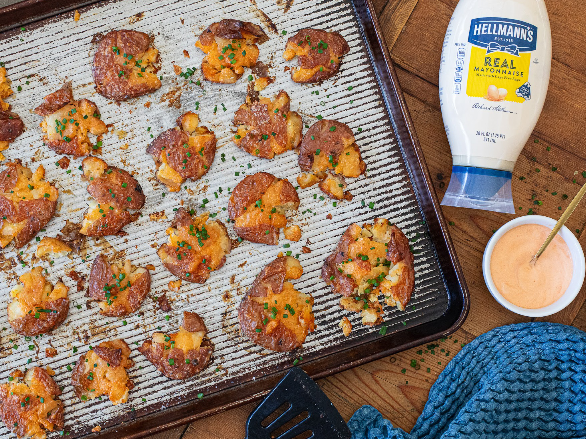Hellmann’s Spicy Smashed Potatoes