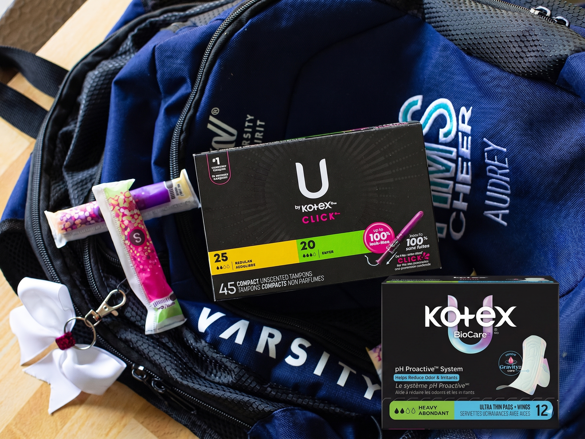 U by kotex pad-tampons